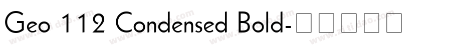 Geo 112 Condensed Bold字体转换